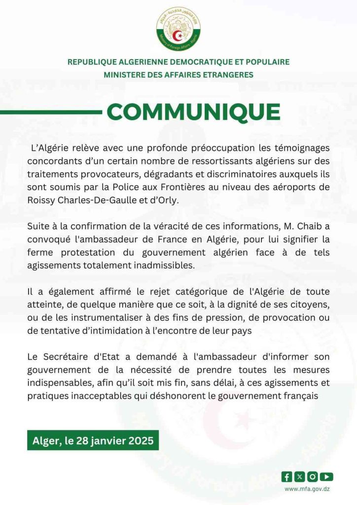 france voyageurs algériens aéroports