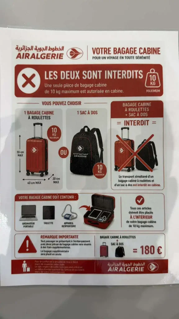 Air Algérie bagages